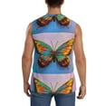 thumbnail image 4 of Easygdp Oil Painting Beautiful Butterfly Men's Breathable Tank Tops Sleeveless Sporty T Shirts for Basketball, Mountaineering, Bodybuilding -Large, 4 of 8