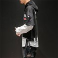 thumbnail image 5 of Men's Fashion Trends Hoodies Hip Hop Patchwork Sweater Hoodie Top, 5 of 5