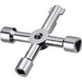 thumbnail image 1 of Llave de utilidad multifunción de 4 vías para llave de apertura de botiquín de caja de gas de agua eléctrica Adepaton YQ-1668, 1 of 7