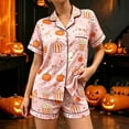 thumbnail image 2 of MuXiKeJi Clothes Halloween Pajamas Women Sexy Pjs Set Matching Pants Skull Adult Clothes For Family Couples Dress,Halloween pjs Women Matching Set, 2 of 5