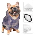 thumbnail image 3 of Haiem Purple Floral Gingham Check Plaid for Winter Dog Hoodie Sweatshirts with Pockets Warm Dog Clothes for Small Dogs Chihuahua-Small, 3 of 7