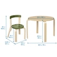 thumbnail image 2 of ECR4Kids Bentwood Table and Curved Back Chair Set, Kids Furniture, Earthtone, 5-Piece, 2 of 9