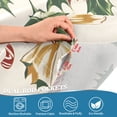 thumbnail image 5 of Yayeee Kitchen Curtains Tier Set of 2 Light Filtering 57"x24" Over Sink Window Panels, Red Christmas Poinsettia, 5 of 7