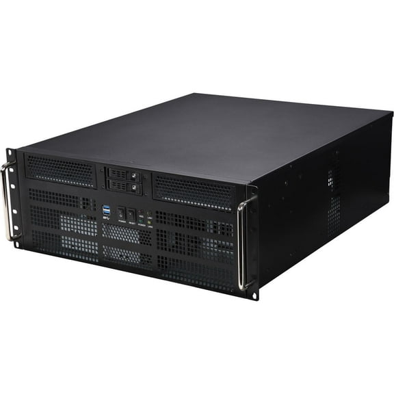 Athena Power RM-4U8G525 Black SGCC (T=1.2mm) 4U Rackmount Server Case 2 External 5.25" Drive Bays