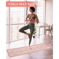 thumbnail image 2 of Pink Boho Yoga Towel for Hot Yoga Non Slip, Vintage Abstract Tribal Decorative Oriental Yoga Mat Towel Absorbent Yoga Sweat Towels Microfiber Hot Yoga Blanket for Bikram Pilates 26"x70", 2 of 7