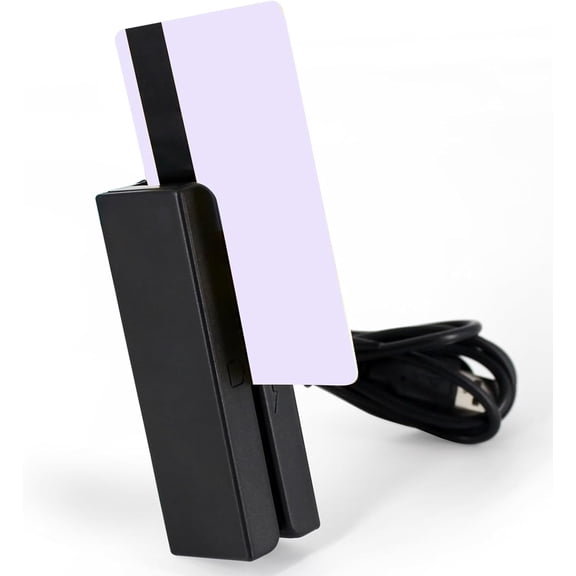USB Magnetic Stripe 3-Track POS Credit Card Reader Swiper - Magstripe Swipe Card Reader$$Office