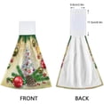 thumbnail image 4 of SKYSONIC 2 PCS Christmas Tree Ball Hand Towels with Hanging Loop for Bathroom and Kitchen, Hanging Band Towel - Xmas Winter New Year Kitchen Dish Cloth and Bathroom Hand Towels Set , 12"x17", 4 of 6