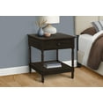 thumbnail image 3 of Dtwnek 2 Tier End Table Side Table with 1 Drawer and Bottom Shelf, Square Top Nightstand for Bedroom, Living Room, Brown, 3 of 11