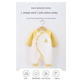 thumbnail image 2 of Yidarton Newborn Boneless Autumn And Winter Three-layer Warm Newborn Baby Butterfly Coat Closed Ha Clothes Baby Climbing Clothes Yellow, 2 of 9