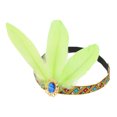 thumbnail image 5 of Unique Bargains 1 Pc Headband Feather Elastic Band Hairband for Women Light Green, 5 of 5