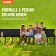 thumbnail image 2 of VEVOR Banco deportivo plegable portátil de 8 asientos Silla de camping al aire libre con bolsa de transporte, 2 of 9