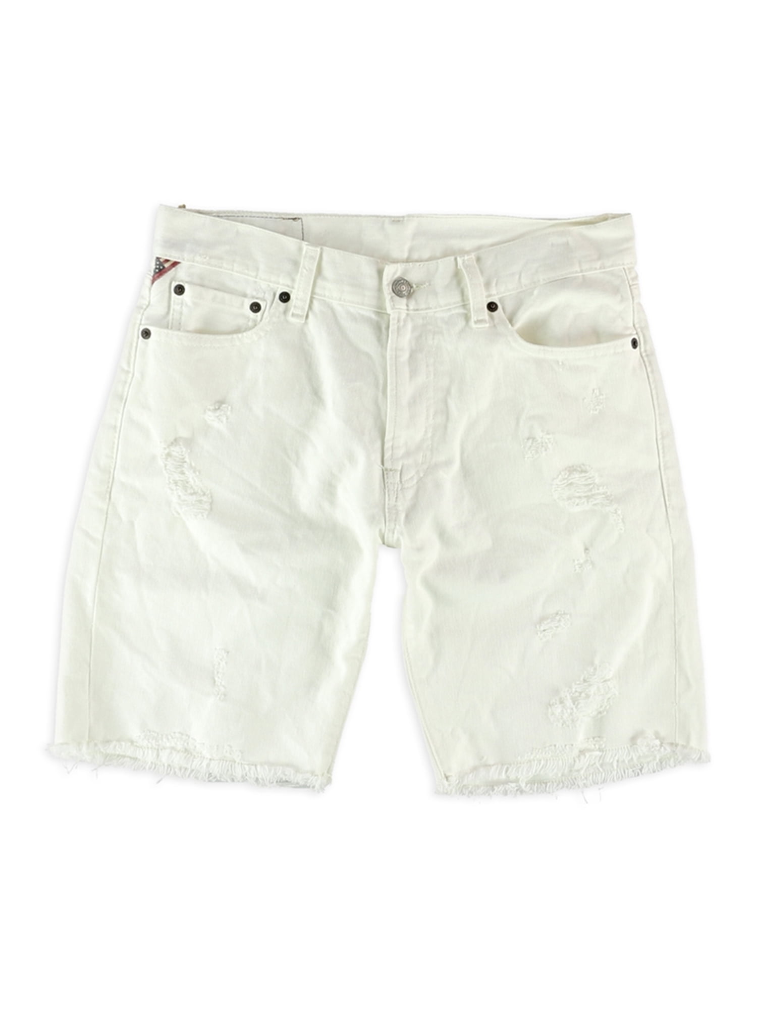 white ripped shorts mens