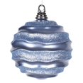 thumbnail image 1 of Vickerman M132052 Periwinkle Candy Glitter Wave Ball Ornament - 6 in., 1 of 1