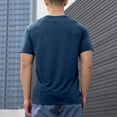 thumbnail image 4 of Men Summer Tops Trumpet Sleeve Shirts Men N Apparel Mens Yoga Tops Long Sleeve Mens Fall Sweaters Exercise Compression Shirt Shirts for with Sleeves Pocket Tee Long Swim Wear Neck Top Navy S, 4 of 5