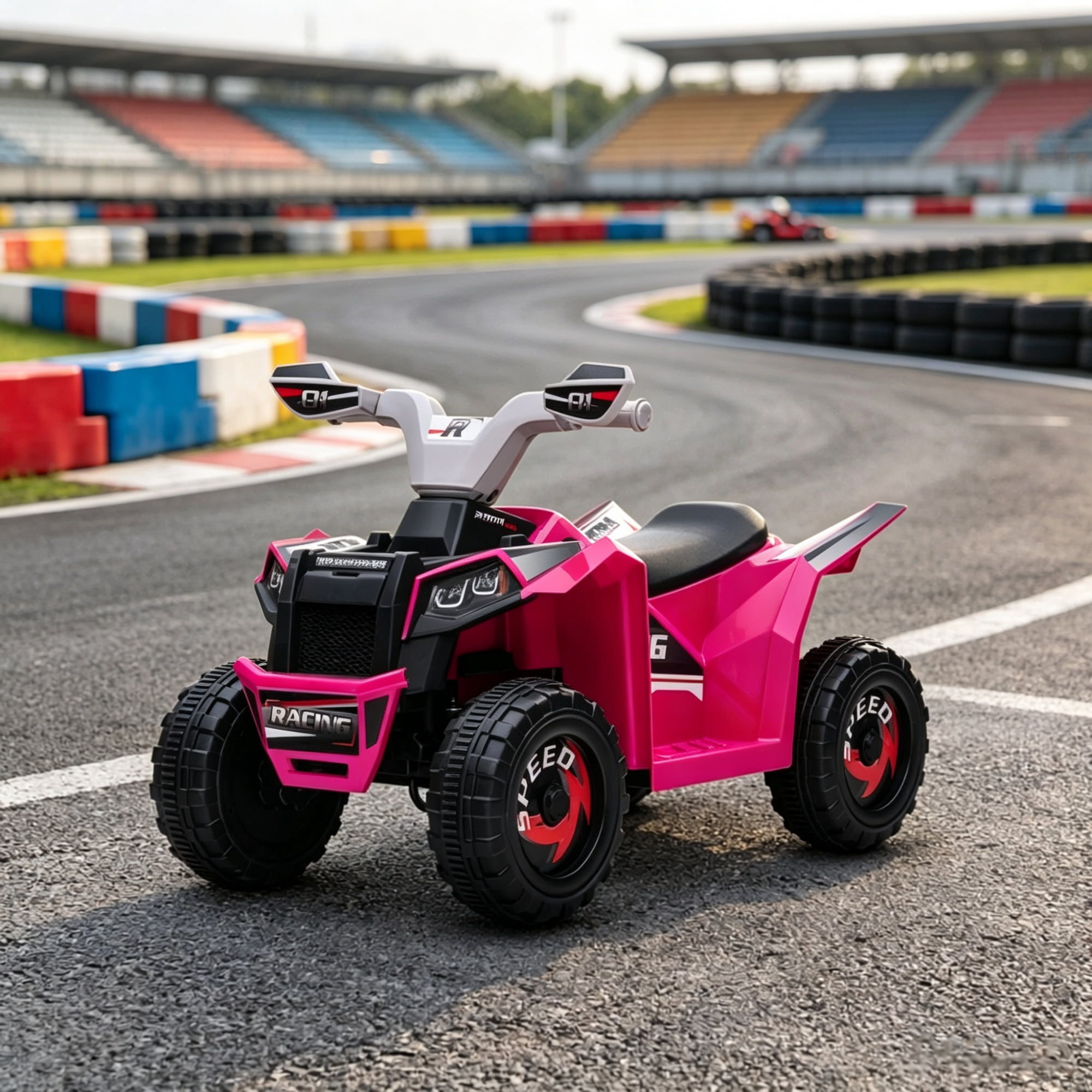 6V Kids Electric Toy Car, Forward & Reverse Function, Wear-Resistant Wheels, Ride-On for 18-36 Months, Pink