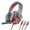 Red 7C7, variant on Qonioi Wired Gaming Headset, Computer Headset with Microphone LED Lighting, Low-Latency Stereo Audio Headphone, PC Gaming Equipment