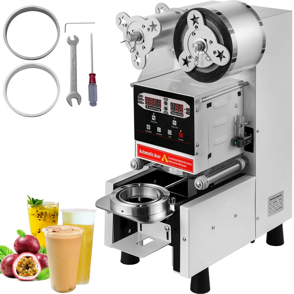 VEVOR White Fully Automatic Cup Sealer Machine 95MM/90MM Electric Cup