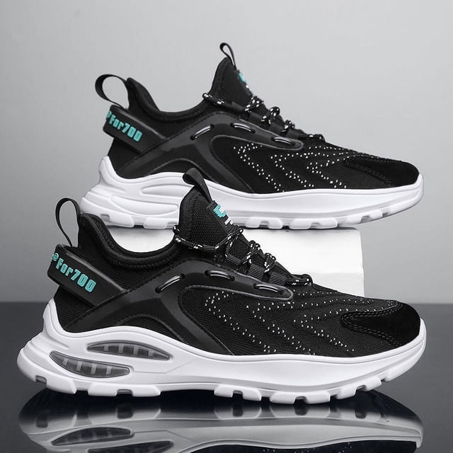 Zapatillas de deporte para correr de primavera, zapatillas deportivas para hombre, zapatillas de moda informales transpirables de malla tejida Fly para hombre