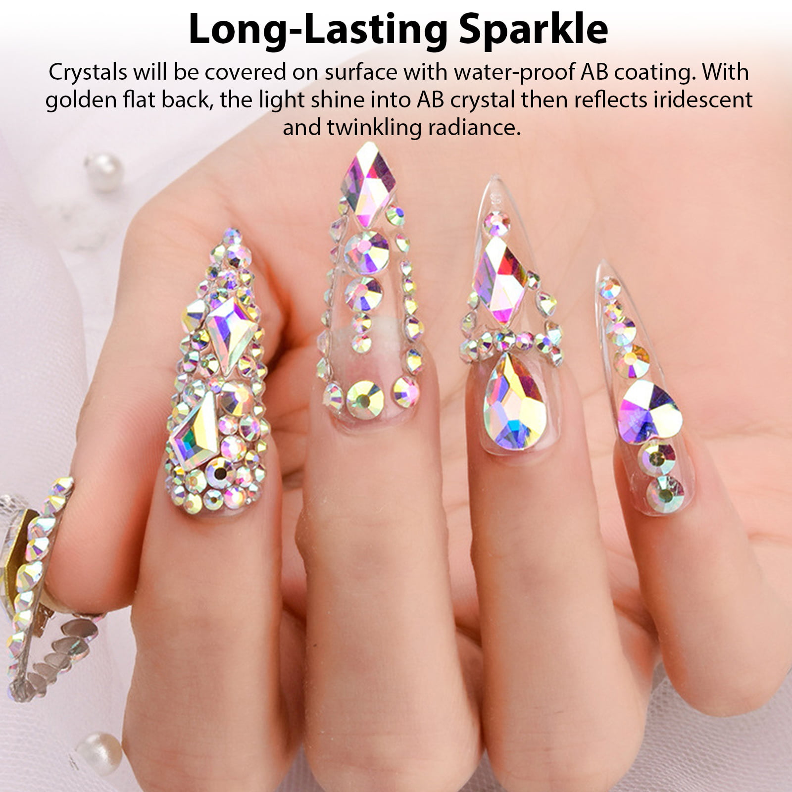 Casted Metal, Acrylic Crystal Stone Multi Ring Set 10pc - Wild Fable™ Gold 7