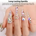 thumbnail image 4 of Nail Diamonds Set, Multi Shape Glass Crystal AB Nail Jewels, Bling Nail Gems and Diamonds 3D Nail Charms, Flatback Nail Rhinestones for Nails Art Decorations Kit, Mix 12 Styles, 4 of 8