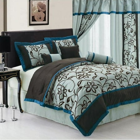 LaCozee Floral 7 Piece Comforter Set