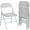 grey, variant on EastVita Set of 4 Folding Chairs,PU Upholstered Foldable Metal Frame,Portable Beige Folding Chairs,Hold Up to 350 lbs,Orange