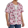 Zufioo Bike with Donut Wheels Print Mens Button Down Short Sleeve Shirt