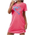 thumbnail image 2 of Mefallenssiah Chemise de Nuit Courte Surdimensionnée pour Femmes Mode Imprimé Poitrine Manches Courtes, 2 of 7