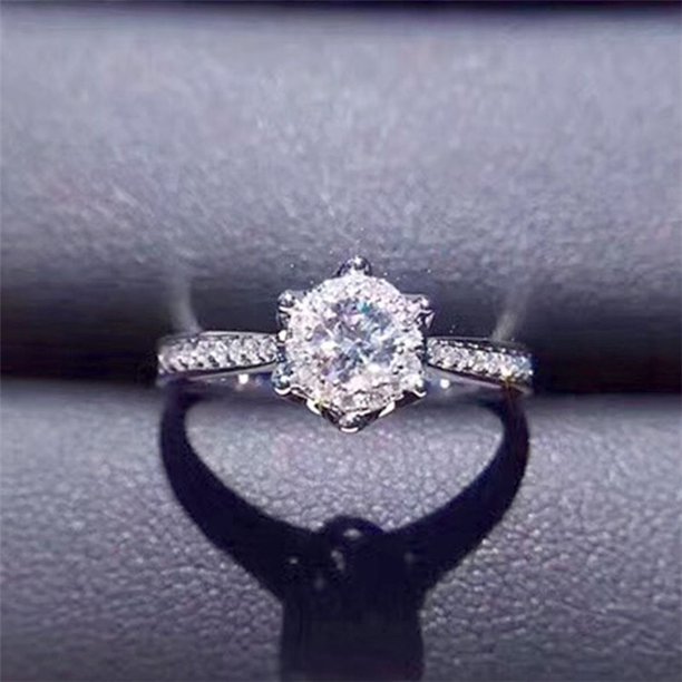 Anillos de joyería de moda CC para mujer, dijes de Zirconia cúbica, compromiso de boda nupcial, anillo de Color oro blanco, triangulación de envío Tan Jianjun unisex