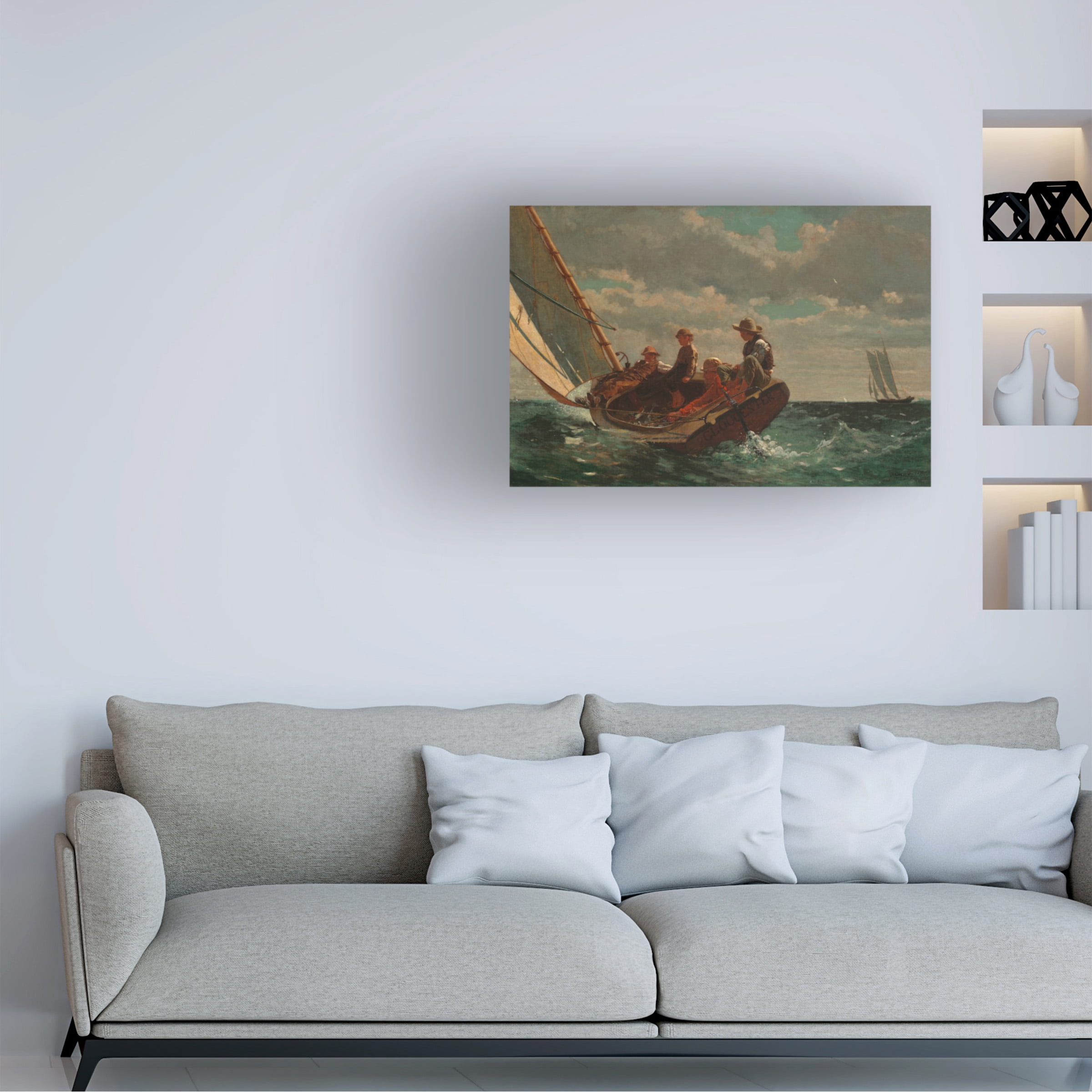 Winslow Homer 'Breezing Up (A Fair Wind) 1873-76' Canvas Art