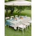 thumbnail image 4 of Outdoor Tablecloth with Umbrella Hole for Patio/Picnic/Party, Blue Eucalyptus Leaves Waterproof Table Cloth Rectangle Table Cover Washable, Weeping Summer Botanical Watercolor Rustic (54"x 80"), 4 of 8