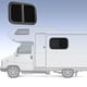 thumbnail image 1 of Ventanas de Campista de RV, Ventana de Caravana de Caravana de Caravana de Polvo Negro de Estilo Pulsador de Pulsación, 1 of 7