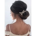 thumbnail image 4 of Bride Wedding Crystal Hair Pins Bridal Hair Pieces Wedding Hair Accessories for Women and Girls Pack of 1 (Silver), 4 of 4