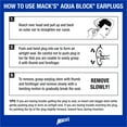 Mack's AquaBlock Silicone Earplugs Waterproof, Reusable for Swimming