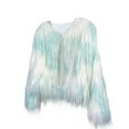 thumbnail image 5 of JGGSPWM Women's Cozy Shaggy Faux Furry Winter Outwear: Warm Long Sleeve Coat Jacket Multicolor S, 5 of 5