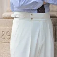 thumbnail image 3 of Pantalones de traje de negocios de pierna ancha para hombre, pantalones drapeados fluidos para hombre, pantalones vintage de verano 2024, finos, informales, económicos, nuevos, 3 of 5