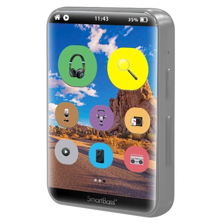 UPC: 0638455681538 | Samvix Smartbass 2.0 Sport 16GB Kosher MP3 Player with Full Touchscreen (Silver)
