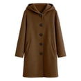 thumbnail image 2 of WOYY Boys Wool Coat Button Down Hooded Trench Jacket Casual Outerwear, Sizes 5-16, 2 of 6