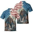 thumbnail image 2 of American Bigfoot Polo Shirts For Men USA Big Foot Sasquatch Golf Polos Mens Polo Shirts Short Sleeve Button Up Shirt Men, 2 of 7