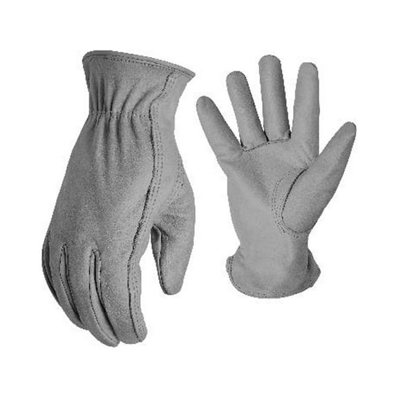 True Grip 9322-26 Leather Work Gloves, Premium Cowhide, Men's Medium - Quantity 6