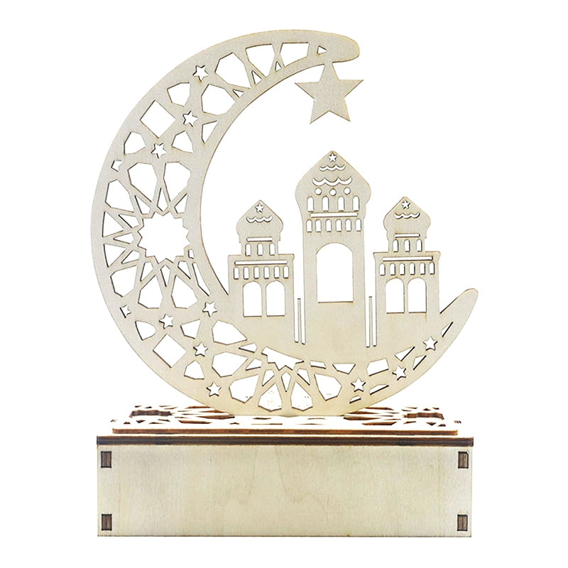 Details about   Wooden Eid Mubarak Ramadan Decor Moon Star Islam Mosque Muslim Pendant Free Ship 