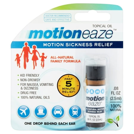 Motioneaze Motion Sickness Relief Topical Oil, .08 fl oz, 20