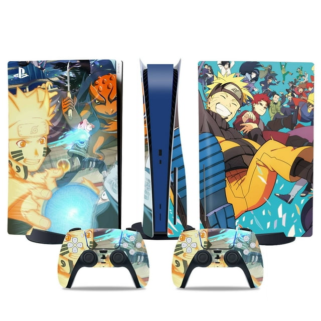 PS5 optical drive version sticker, cool PS5 skin, controller handle,for PS5 console and controller,NARUTO