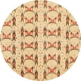 thumbnail image 1 of Ahgly Company Indoor Round Abstract Orange Abstract Area Rugs, 6' Round, 1 of 6