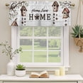 thumbnail image 2 of Sweet Home Curtain Valances for Windows, Kitchen Valance Window Treatments Panel 2 Pack, Western Stars Bird Houses White Wood Plank Rod Pocket Short Curtains for Bathroom Bedroom 42 x 18 Inch, 2 of 8