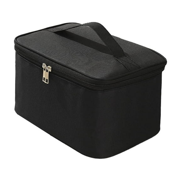 Dr.pedi Toiletry Bag for Men & Women | Large for Traveling | Hanging Compact Hygiene Bag with 4 Compartments | Waterproof Bathroom Shower Bag (Black)