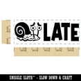 thumbnail image 2 of Late Snail Teacher Student School Self-Inking Rubber Stamp Ink Stamper - Lime Green Ink - Large 2-3/4 Inch, 2 of 7