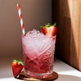 thumbnail image 4 of GIXUSIL 100 Pieces Disposable Paper Straws Red Striped Paper Straws Bulk for Drinking Crafts Birthday Wedding Party Decorations Supplies Cocktail Coffee Drinking Water Straws (Red), 4 of 7