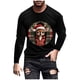 thumbnail image 2 of Blusas y camisas de manga larga y cuello redondo para hombre, informales, con estampado navideño, deportivas, de poliéster., 2 of 5