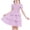 Purple, variant on CYRBOKO Girls Pleated Dresses, Party A-line Casual Summer Kids Dresses Black Size 12-13 T